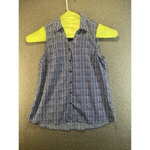 Notations Top‎ Womens Large Striped Rayon Lightweight Casual